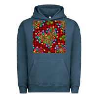 Pigment Midnight Navy christmas lights and leopard hearts seamless pattern Urban Hoodie - BundleAndBundleShop