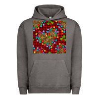 Pigment Tornado christmas lights and leopard hearts seamless pattern Urban Hoodie - BundleAndBundleShop