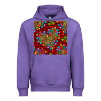 Tulip christmas lights and leopard hearts seamless pattern Urban Hoodie - BundleAndBundleShop