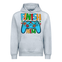 Heather Grey finish him Urban Hoodie - JahusDesignShop