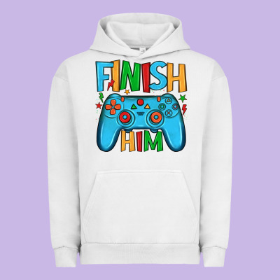 Finish Him Urban Hoodie Designed By Jahusdesignshop
