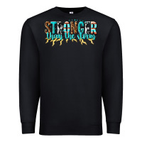 Black stronger than the storm Premium Sweatshirt - texasbilliewilder