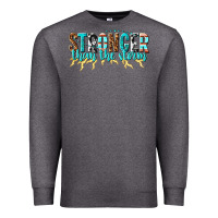 Charcoal Heather stronger than the storm Premium Sweatshirt - texasbilliewilder