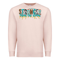 Pale Pink stronger than the storm Premium Sweatshirt - texasbilliewilder