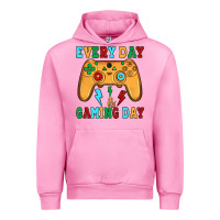 Fuchsia Pink every day is gaming day Urban Hoodie - JahusDesignShop