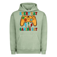 Pigment Oil Green every day is gaming day Urban Hoodie - JahusDesignShop