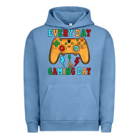 Pigment Pebble Blue every day is gaming day Urban Hoodie - JahusDesignShop