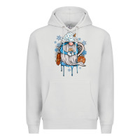 Dove Grey winter gnome coffee Premium Hoodie - JahusDesignShop