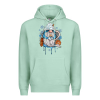 Seafoam winter gnome coffee Premium Hoodie - JahusDesignShop