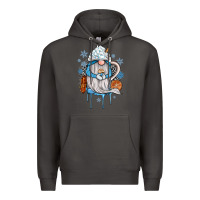 Smoke winter gnome coffee Premium Hoodie - JahusDesignShop
