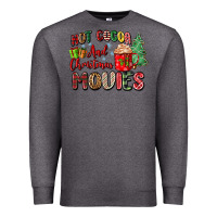 Charcoal Heather hot cocoa and christmas movies Premium Sweatshirt - Zillion Design Studio