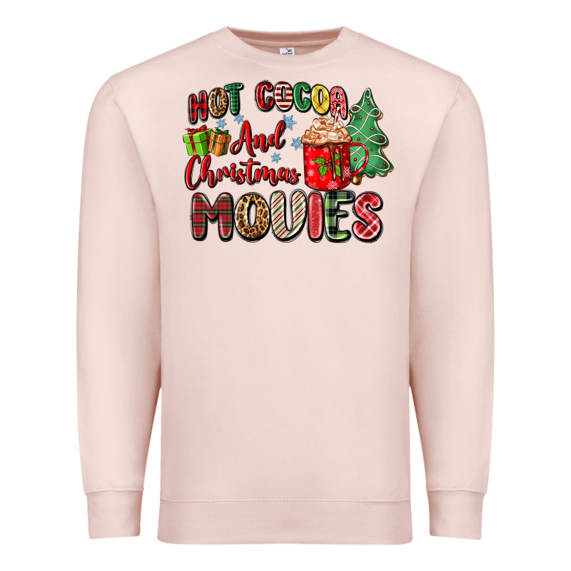 Hot Cocoa And Christmas Movies Premium Sweatshirt by Zillion Design Studio | Teevron