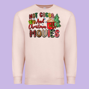Hot Cocoa And Christmas Movies Premium Sweatshirt Designed By Zillion Design Studio