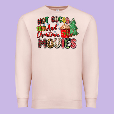 Hot Cocoa And Christmas Movies Premium Sweatshirt Designed By Zillion Design Studio