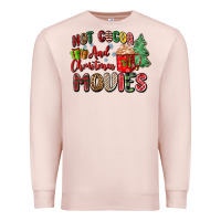 Pale Pink hot cocoa and christmas movies Premium Sweatshirt - Zillion Design Studio