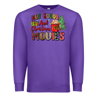 Purple hot cocoa and christmas movies Premium Sweatshirt - Zillion Design Studio