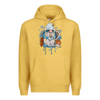 Antique Gold winter gnome coffee Premium Hoodie - JahusDesignShop