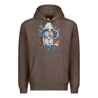 Coffee winter gnome coffee Premium Hoodie - JahusDesignShop