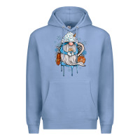 Colony Blue winter gnome coffee Premium Hoodie - JahusDesignShop