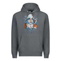 Rock winter gnome coffee Premium Hoodie - JahusDesignShop