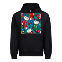 Foreset Green christmas socks seamless pattern Urban Hoodie - BundleAndBundleShop