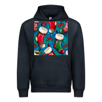 Navy christmas socks seamless pattern Urban Hoodie - BundleAndBundleShop