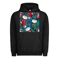 Christmas Socks Seamless Pattern Urban Hoodie | Teevron