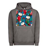 Pigment Tornado christmas socks seamless pattern Urban Hoodie - BundleAndBundleShop