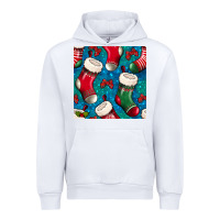 White christmas socks seamless pattern Urban Hoodie - BundleAndBundleShop