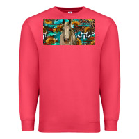 Cardinal Horse With Sunflowers Aztec And Cowhide Premium Sweatshirt - RanaPortraitStore