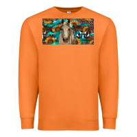 Carrot Horse With Sunflowers Aztec And Cowhide Premium Sweatshirt - RanaPortraitStore