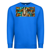 Horse With Sunflowers Aztec And Cowhide Premium Sweatshirt | Teevron