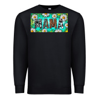 Black Turquoise and Daisy Mama Premium Sweatshirt - RanaPortraitStore