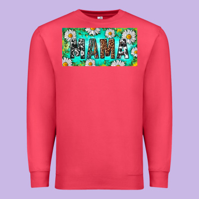 Premium Sweatshirt Turquoise and Daisy Mama