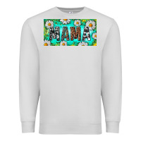 Dove Grey Turquoise and Daisy Mama Premium Sweatshirt - RanaPortraitStore