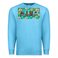 Ocean Blue Turquoise and Daisy Mama Premium Sweatshirt - RanaPortraitStore