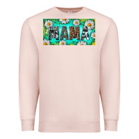 Pale Pink Turquoise and Daisy Mama Premium Sweatshirt - RanaPortraitStore