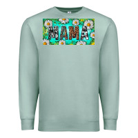Seafoam Turquoise and Daisy Mama Premium Sweatshirt - RanaPortraitStore