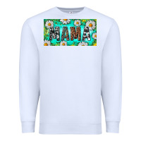 White Turquoise and Daisy Mama Premium Sweatshirt - RanaPortraitStore