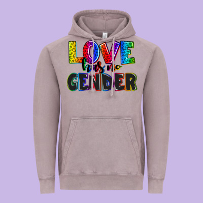 Love Has No Gender Vintage Hoodie Designed By Adodesignshop