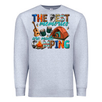Heather Grey the best memories are made camping Premium Sweatshirt - texasbilliewilder