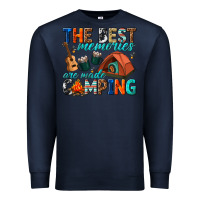 Navy the best memories are made camping Premium Sweatshirt - texasbilliewilder