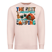 Pale Pink the best memories are made camping Premium Sweatshirt - texasbilliewilder