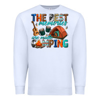 White the best memories are made camping Premium Sweatshirt - texasbilliewilder