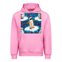 Fuchsia Pink christmas penguin and heart seamless pattern Urban Hoodie - BundleAndBundleShop