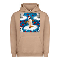Pigment Burro christmas penguin and heart seamless pattern Urban Hoodie - BundleAndBundleShop