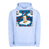 Pigment Grape Ice christmas penguin and heart seamless pattern Urban Hoodie - BundleAndBundleShop