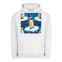 Pigment Lunar Rock christmas penguin and heart seamless pattern Urban Hoodie - BundleAndBundleShop