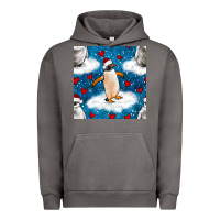 Pigment Tornado christmas penguin and heart seamless pattern Urban Hoodie - BundleAndBundleShop