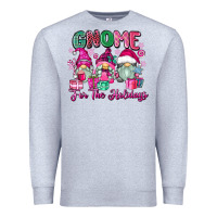 Heather Grey gnome for the holidays Premium Sweatshirt - Zillion Design Studio